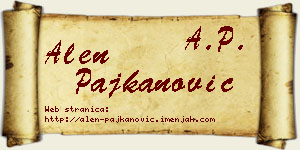 Alen Pajkanović vizit kartica